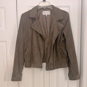 Cupcakes & Cashmere Suede Bomber Jacket